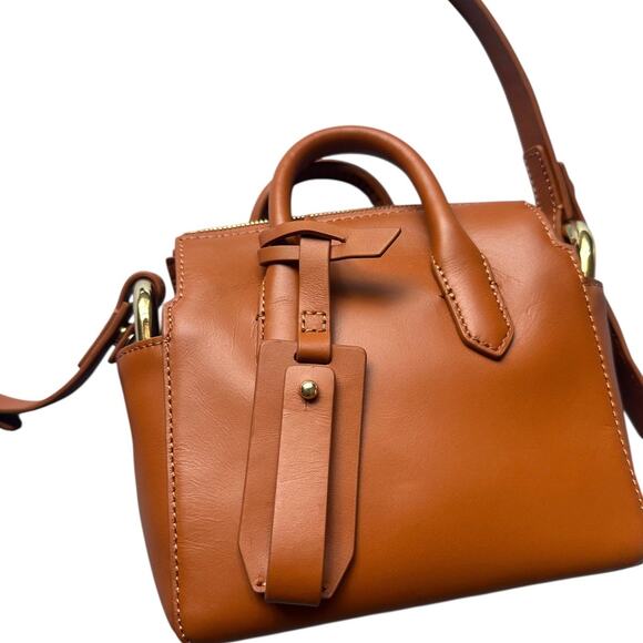 J.Crew - Harper Mini Satchel, Italian Leather - Burning Pecan - Picture 2 of 5